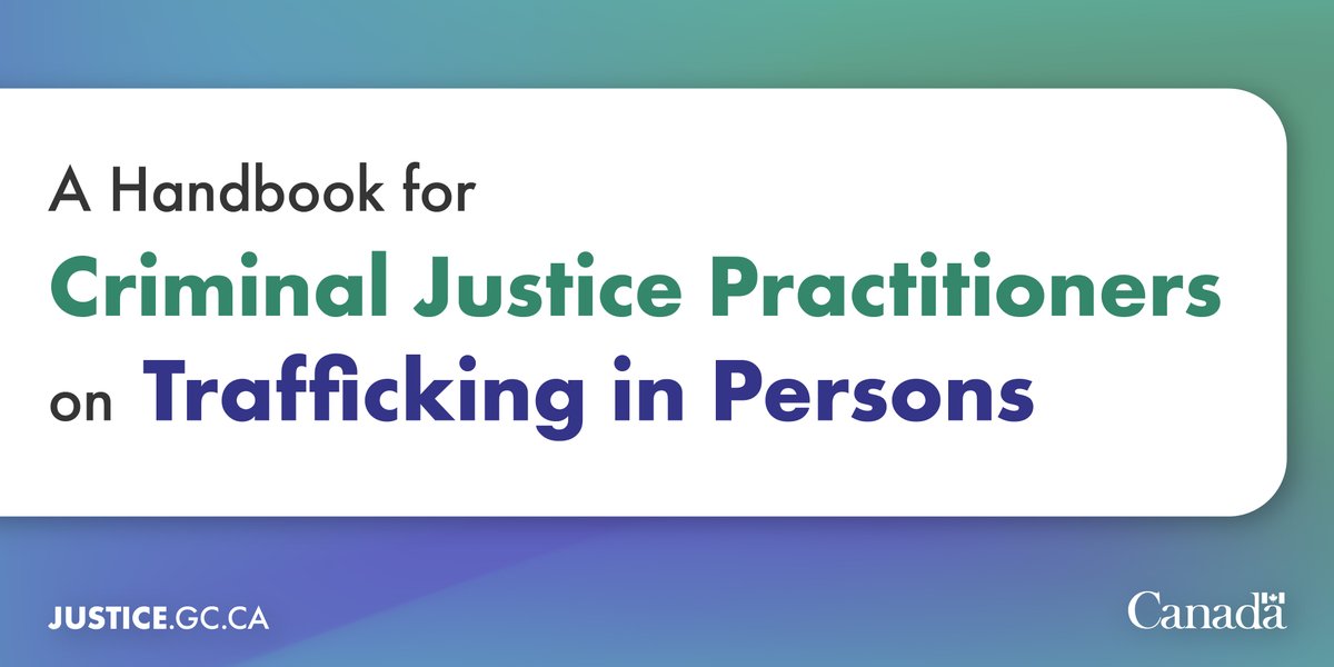 Read A Handbook for Criminal Justice Practitioners on Trafficking in Persons, which provides guidance on investigating and prosecuting human trafficking cases and supporting victims and survivors:  ow.ly/p2As50WxyRj