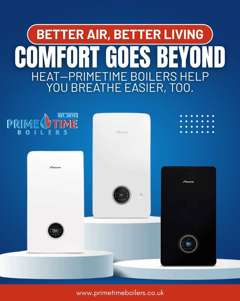 PrimeTimeBoiler's tweet image. Comfort goes beyond heat—PrimeTime Boilers help you breathe easier, too.
.
#cleanheat