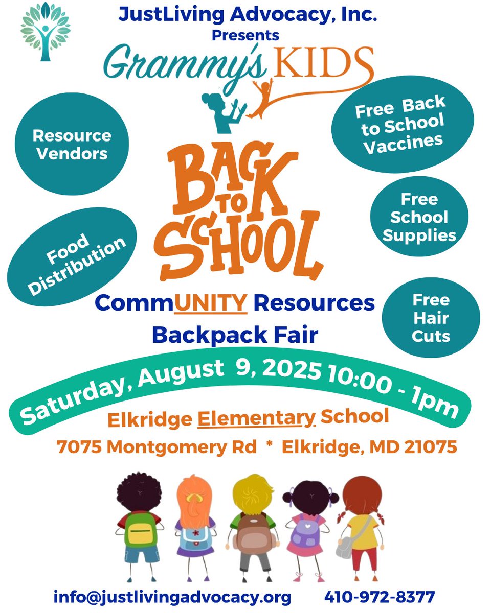 Join us for the CommUnity Resources Backpack Fair on Aug. 9th, and meet our new principal, Ms. Shanks!