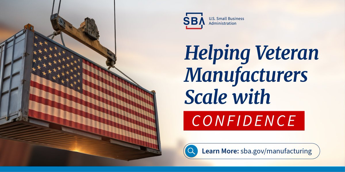 VBOCatMSU's tweet image. Made in the USA isn’t just a label; it’s a strategy.

Access the no-cost @SBAgov onshoring portal to ensure your #VetBiz is connected with verified U.S. producers, manufacturers, and suppliers.

➡bit.ly/3FLHs4u

#VetCert #veterans #milspouse #SBA #VBOC #VBOCatMSU