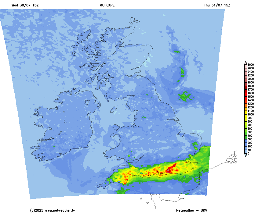 NickJF75's tweet photo. Pictorial explainer of why I have delineated a 60% risk of thunderstorms across coastal southern England tomorrow afternoon due to convergence. However, risk of storms elsewhere across southern UK as shortwave trough moving ESE creates lift of warm/humid airmass across the south https://t.co/3JVWayc3KY