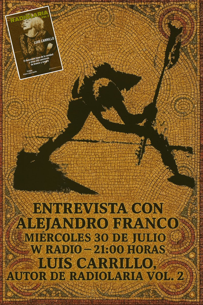 Luis Carrillo (@inphidelio) on Twitter photo Esta noche será un placer platicar en cabina con <a href="/AlejandroFranco/">Alejandro Franco</a> en <a href="/WFM_Wradio/">WFM con Alejandro Franco.</a> sobre #RadiolariaVol2 y los secretos detrás de algunos clásicos.
<a href="/WRADIOMexico/">W Radio México</a> Esta noche será un placer platicar en cabina con <a href="/AlejandroFranco/">Alejandro Franco</a> en <a href="/WFM_Wradio/">WFM con Alejandro Franco.</a> sobre #RadiolariaVol2 y los secretos detrás de algunos clásicos.
<a href="/WRADIOMexico/">W Radio México</a>