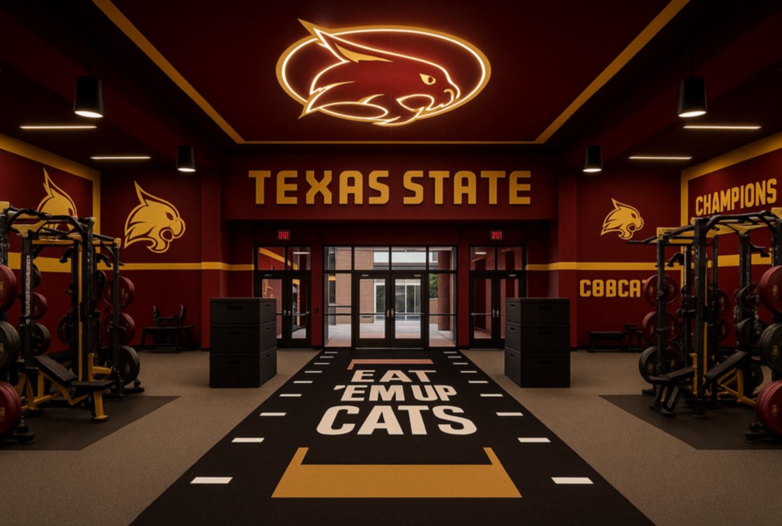 Here is the Entryway of How it is Now

Vs.

A few Concept scenarios later that I would have loved to see. 

Recessed Lighting, Big Bobcat Branding, Maroon and Golded out. Ceiling needs to be Encolosed and Branded. 

Again not saying this can’t happen but judging off what I see…