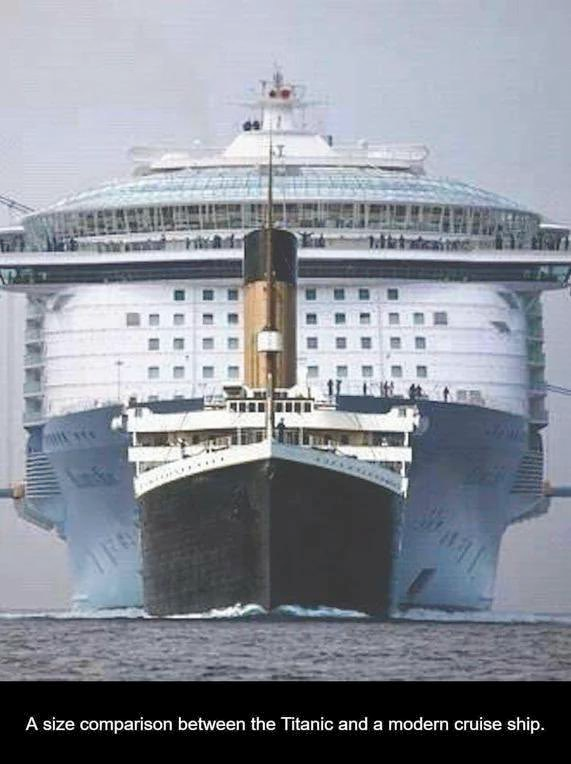 lebigh_official's tweet photo. Discussão sobre o tamanho real das coisas 🧵

1. Titanic comparado a um navio de cruzeiro moderno https://t.co/rhKt21TZet