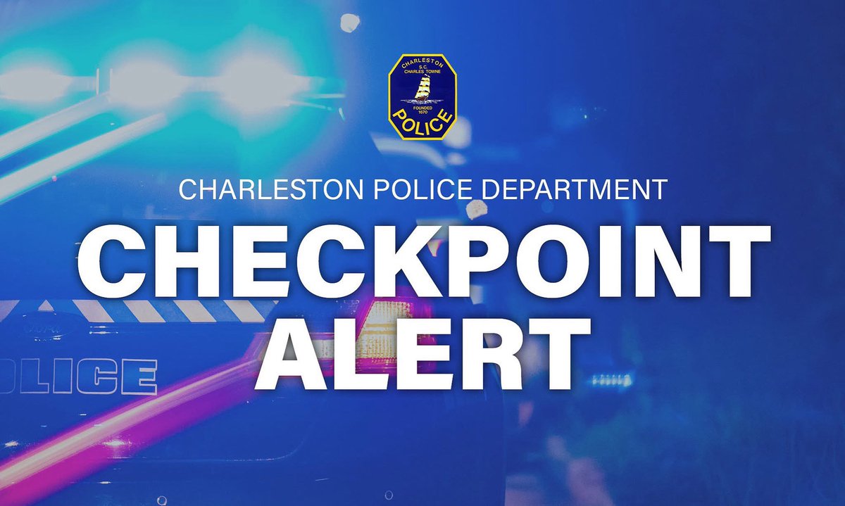 🚨CHECKPOINT ALERT 🚨

CPD will conduct checkpoints at the following locations on Thursday, July 31

📍 Folly Rd near Albemarle Rd
📍 King St near Huger St

🕣 Checkpoints will begin between 8:30 p.m. and midnight

These efforts are part of our continued mission of keeping