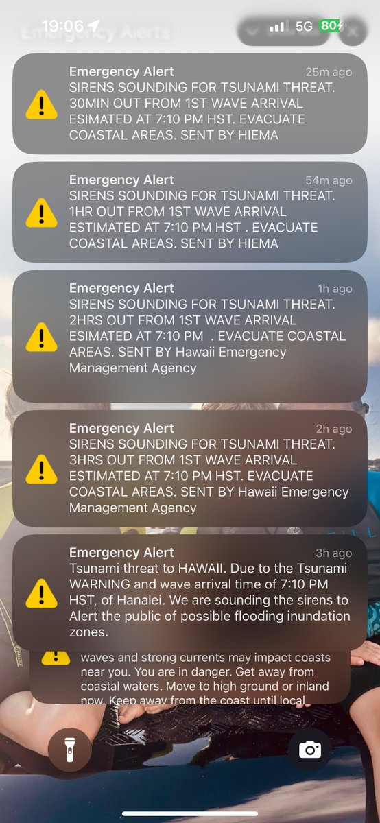Just this very morning I was grumbling about a lack of surf... #carefulwhatyouwishfor #Hawaii #tsunamihawaii