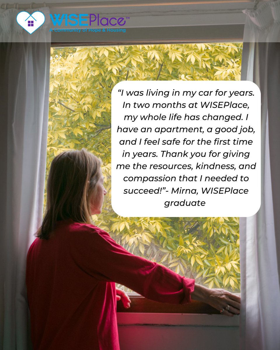 Transitioning from homelessness to self-reliance can be very challenging. That’s why it’s always good to have a partner on this journey, like WISEPlace.   

Learn more: wiseplace.org