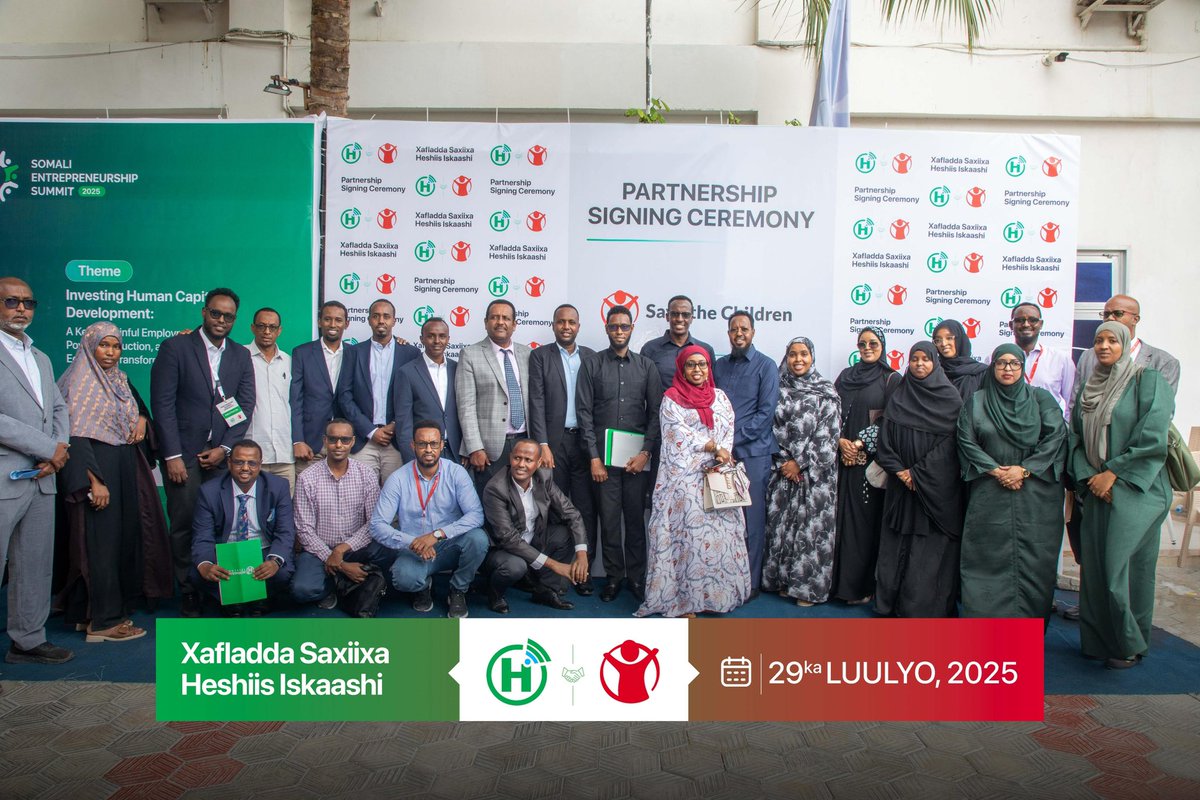 Kudos to Save the Children Somalia and <a href="/Hormuud/">Hormuud Telecom</a> for signing partnership. 

This approach helps to ensure continued support for children and women in #Somalia and encourages corporate responsibility. 

Glad to have witnessed this initiative!
