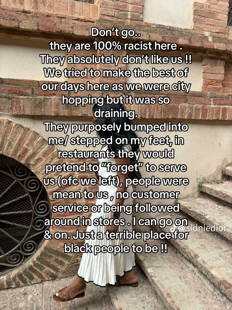 American visits Spain 🇪🇸 

And concludes the whole country is racist 

"Don't go if you're black"