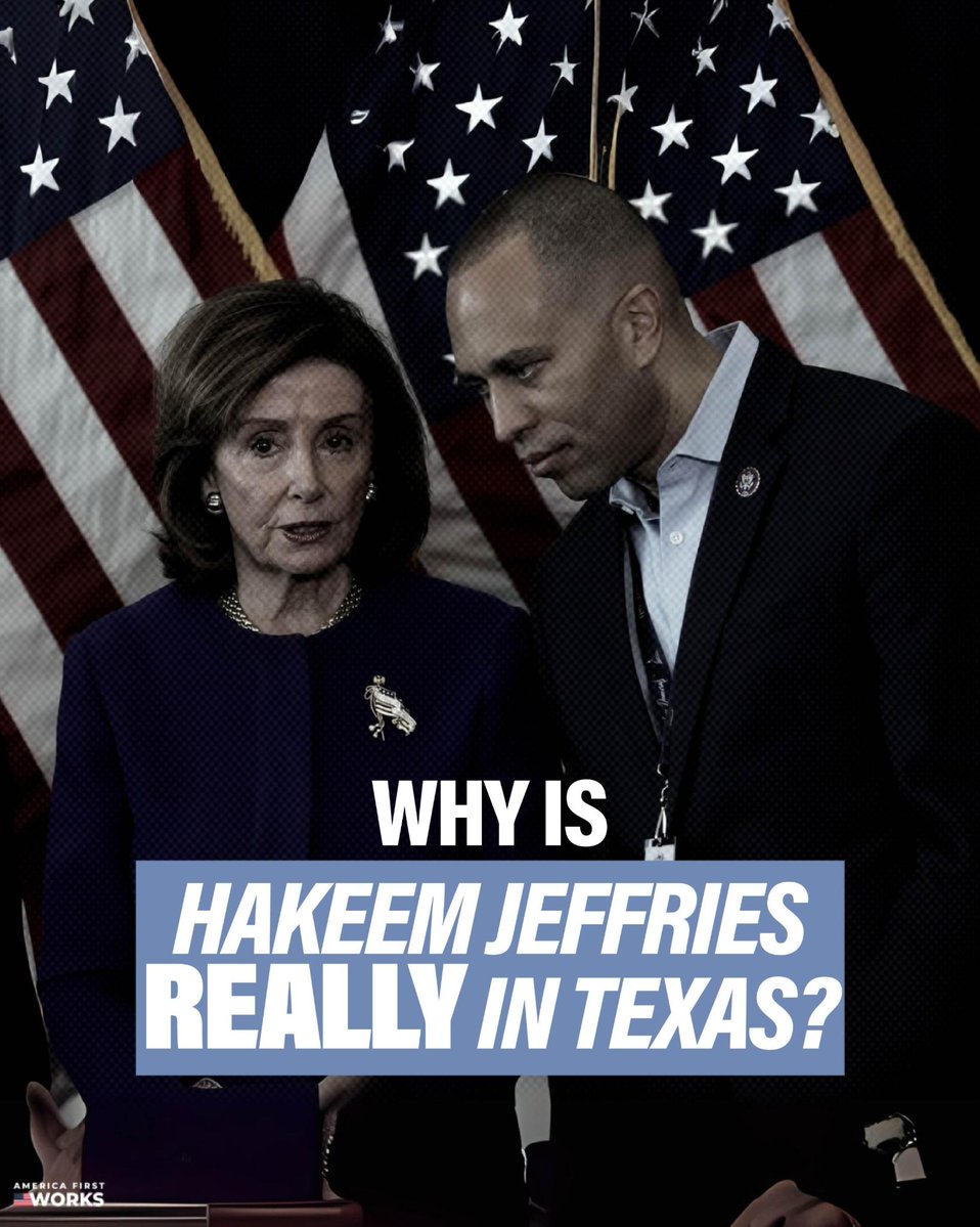 Hakeem Jeffries is in Austin TODAY trying to keep district lines corrupt and silence your voice. Leftist elites wrecked California and New York, and now they want to control Texas. Call your state rep today and urge them to SUPPORT fair districts that put Texans and America