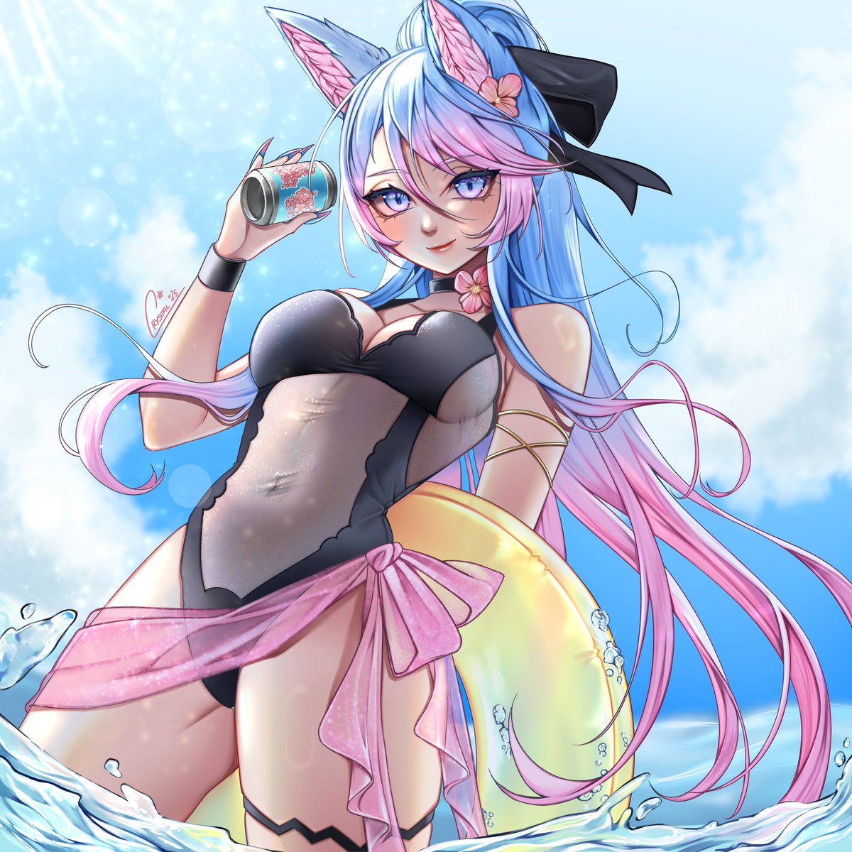 Crystallev3's tweet image. 🧎‍♀️💙 @_Silvervale_ 
#DoodleVale #fanart