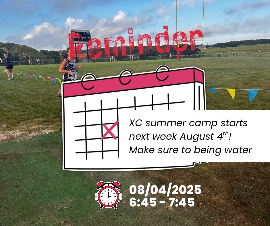 CoachBrown2319's tweet photo. SBMS XC summer camp starts Monday!! Make sure you’re hydrating this week!!
#xc #sbmsxc #sbmsrunners https://t.co/LU3L3hZjnB