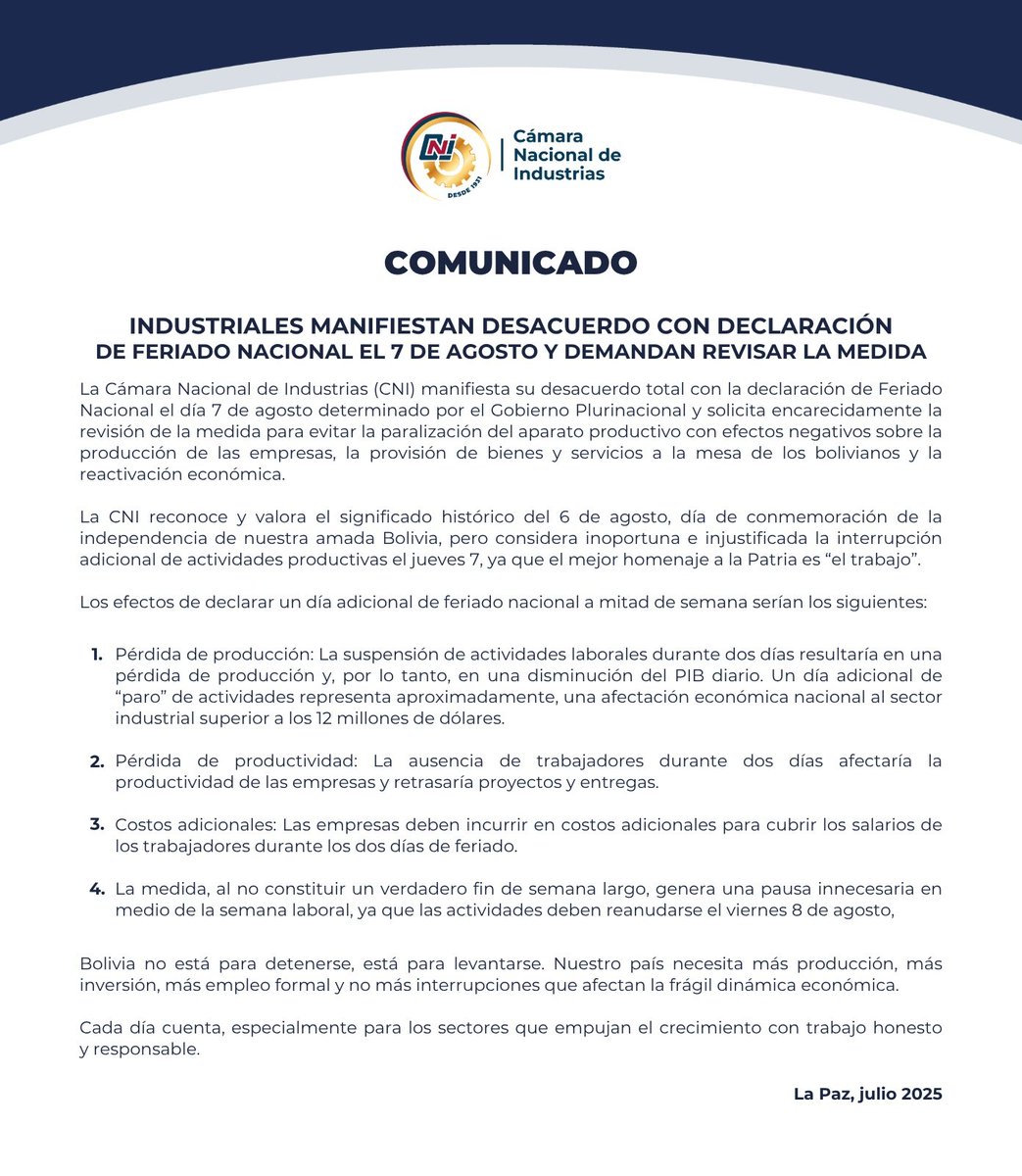 #Comunicado
#CNI