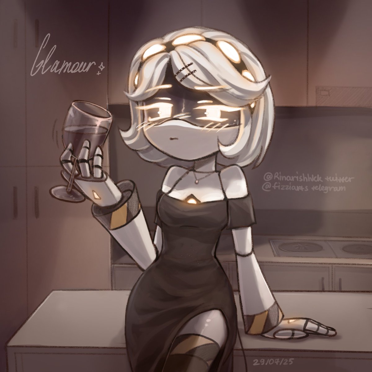 - would ya like to spend an evening with her? :3🍷✨
#V #SerialDesignationV #murderdrones #art