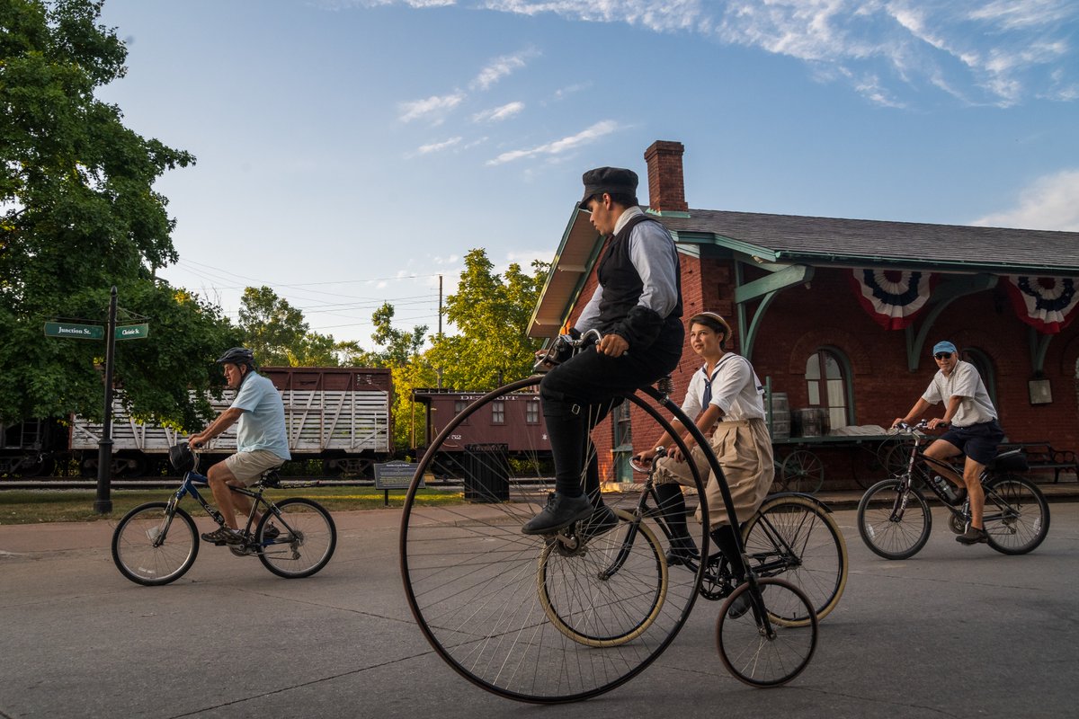 Get ready to gear up! Twilight Ride Bike returns to Greenfield Village in exactly two weeks, August 13-14. Capacities are limited for rider safety. Purchase your tickets today at thf.org/twilightbikeri…