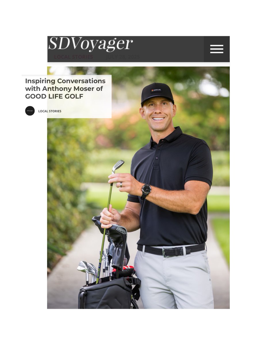 GLifeGolf's tweet image. From Nebraska roots to San Diego vibes—
@anthonymoser_ia shares the story behind
@goodlifegolf in his feature with @sdvoyager.  

Link to story:  bit.ly/3H7C7VU