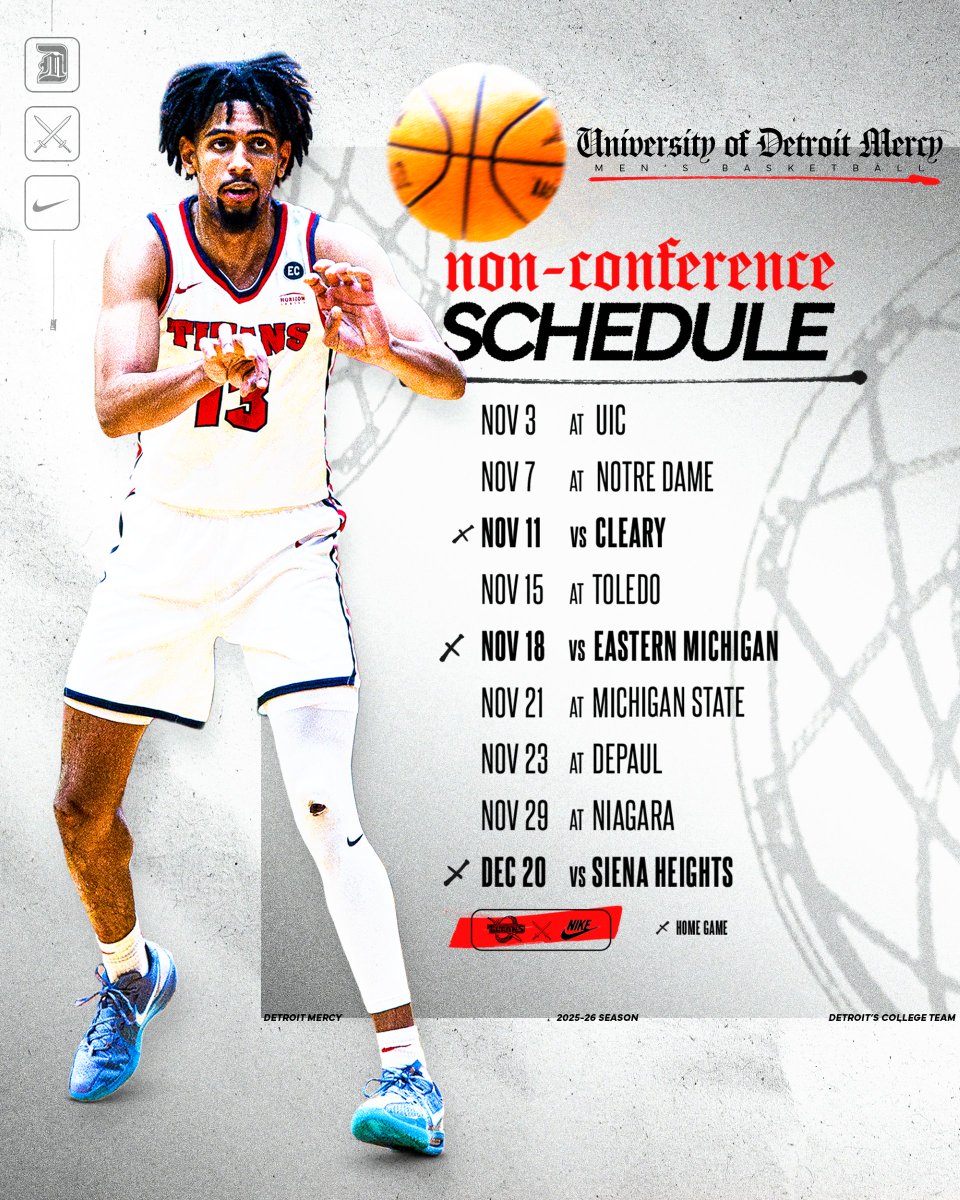 Match-Ups At Michigan State, DePaul, Notre Dame Headline Men's Basketball Non-Conference Schedule #DetroitsCollegeTeam ⚔️🏀

🔗 tinyurl.com/muefbhaj
