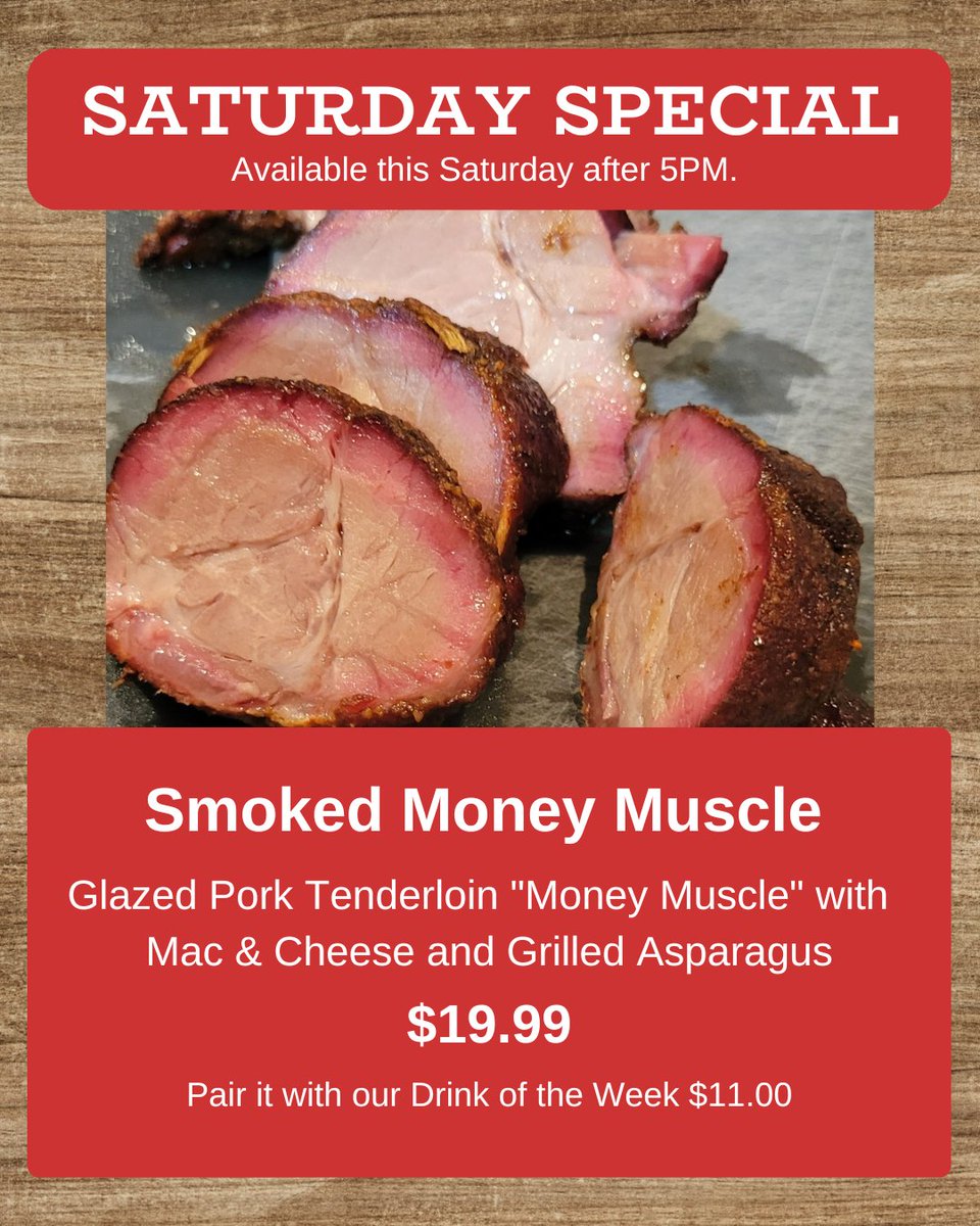 Join us this Saturday for Smoked "Money Muscle".  Served with Mac &amp; Cheese and Grilled Asparagus.

#smokedmoneymuscle #olathebbq #bbq #kcbbq #kcfoodie #kceats #olatheeats