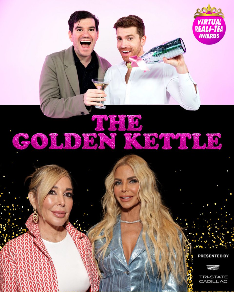 VRTpod's tweet image. The VRT Awards just revealed two early winners: 🏆 Golden Kettle Lifetime Achievement presented by Tri-State Cadillac goes to Marysol Patton &amp;amp; Alexia Nepola, and 👑 That’s Mother goes to Melissa Gorga! #Cadillac #BeIconic #sponsored

pagesix.com/virtual-reali-…