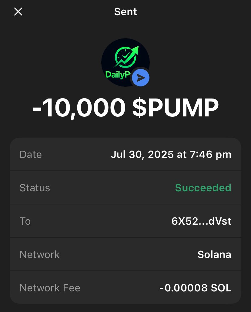 DailyPumPad's tweet photo. ๐ AIRDROP COMPLETED! ๐
The $PUMP distribution is DONE โ
Massive shoutout to everyone who followed the steps and stayed loyal.
Youโve earned it ๐
Now letโs take this to the next level โ together.
Tag us, post your bags & letโs spread the energy! โก๏ธ
#PUMP #DailyPumpSol #Solana #Airdrop #FairLaunch #CryptoCommunity