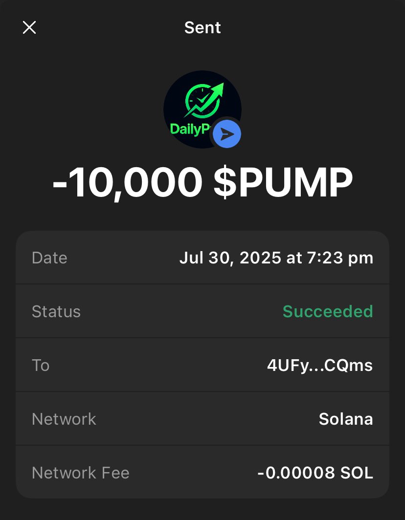 DailyPumPad's tweet photo. ๐ AIRDROP COMPLETED! ๐
The $PUMP distribution is DONE โ
Massive shoutout to everyone who followed the steps and stayed loyal.
Youโve earned it ๐
Now letโs take this to the next level โ together.
Tag us, post your bags & letโs spread the energy! โก๏ธ
#PUMP #DailyPumpSol #Solana #Airdrop #FairLaunch #CryptoCommunity