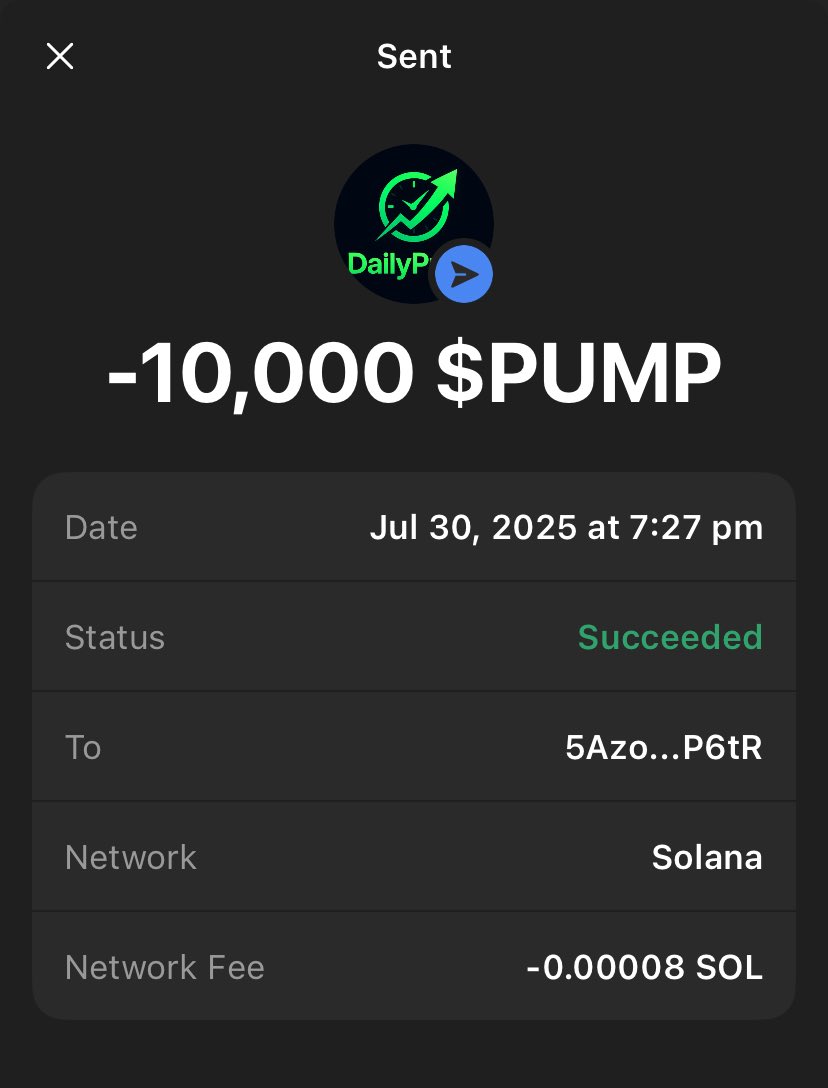 DailyPumPad's tweet photo. ๐ AIRDROP COMPLETED! ๐
The $PUMP distribution is DONE โ
Massive shoutout to everyone who followed the steps and stayed loyal.
Youโve earned it ๐
Now letโs take this to the next level โ together.
Tag us, post your bags & letโs spread the energy! โก๏ธ
#PUMP #DailyPumpSol #Solana #Airdrop #FairLaunch #CryptoCommunity