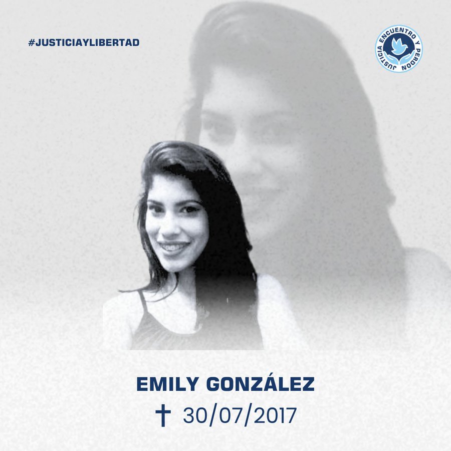 Emily González fue asesinada cuando contaba 24 años de edad, el domingo 30 de julio de 2017. Desconocidos le quitaron la vida durante una protesta en el municipio Independencia, estado Miranda. ¡Recordar es justicia! #JusticiaYLibertad