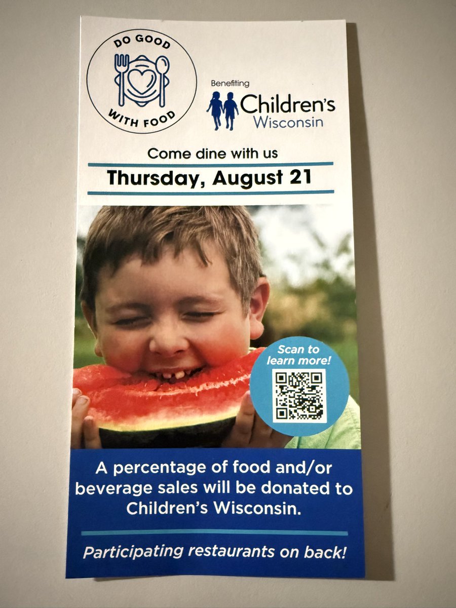 MKE Kitchen Cabinet (@mkekitchencab) on Twitter photo Counting down the days until the 6th annual #DoGoodWithFood benefiting <a href="/childrenswi/">Children's Wisconsin 🏥</a> Join any of the participating restaurants on Thursday August 21st to Do Good with Food!!! Counting down the days until the 6th annual #DoGoodWithFood benefiting <a href="/childrenswi/">Children's Wisconsin 🏥</a> Join any of the participating restaurants on Thursday August 21st to Do Good with Food!!!