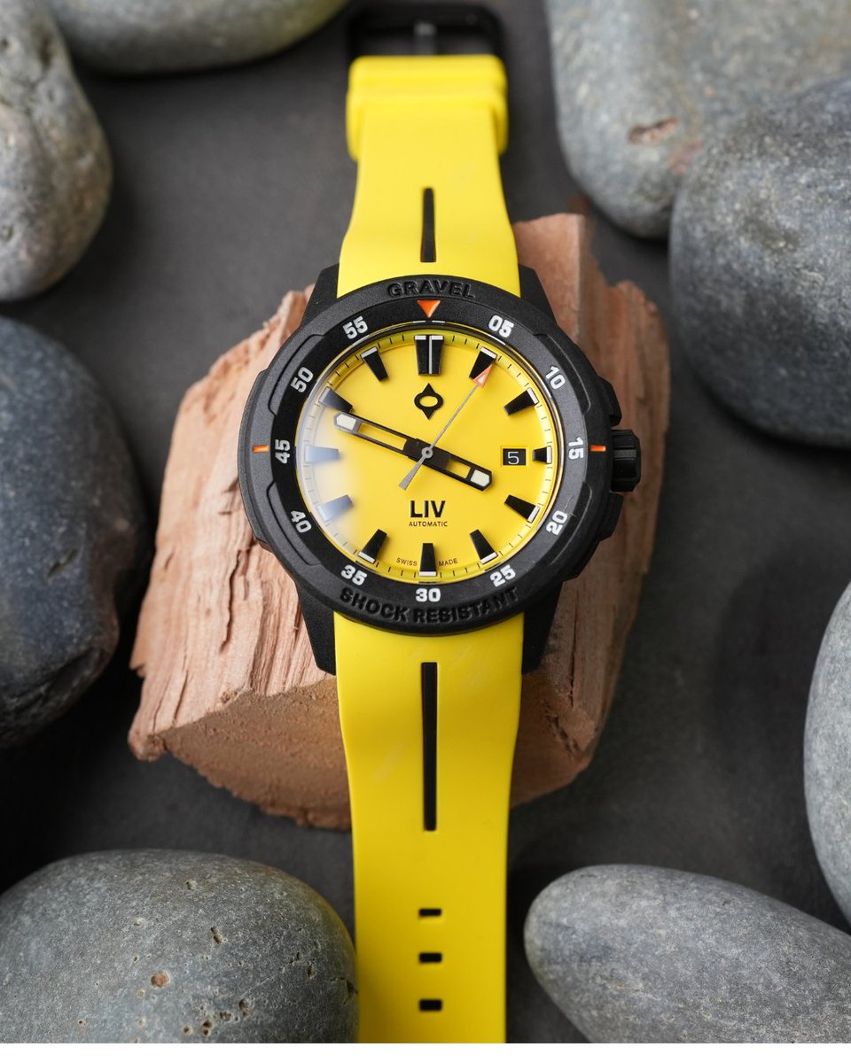 LIVwatches's tweet photo. Built for adventure. Designed for impact 🔥.
The LIV Gravel 002 in Venom Yellow is Swiss-made, shock-resistant, and impossible to ignore.
https://t.co/K4Ic7sxAS4
#LIVWatches #VenomYellow #SwissMade #AdventureWatch #Gravel002 https://t.co/aWQ7xegowU