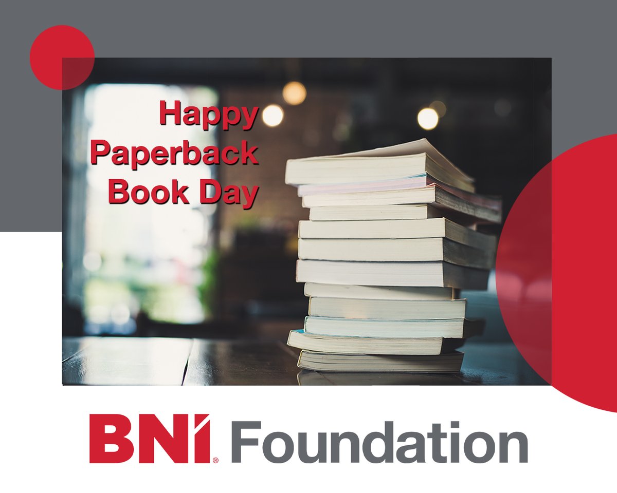 In 1938, The Good Earth by Pearl S. Buck was the first  good quality paperback book published in the US. Check out your local library on Paperback Book Day for books that are lightweight and easy to carry with you.
#BNIFoundation #BusinessVoices #giversgain