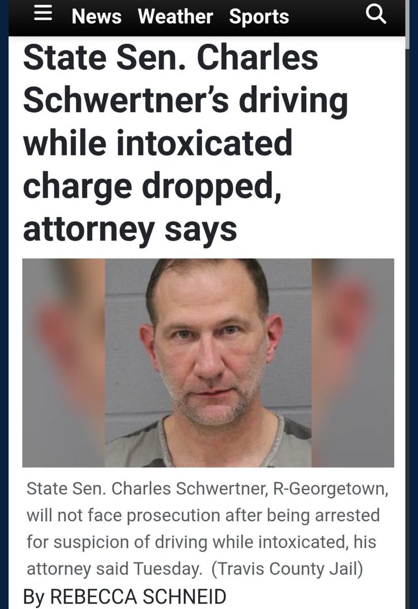 GOOD LORD - Texans we can surely do better than this:

He is a terrible person. You need to Google him. Not only does he get a DUI with a Democratic lawmaker in the passenger seat, but he also sent a picture of his penis to a UT student.
And his son got arrested on stalking  his