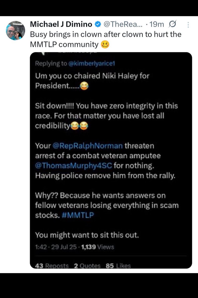 Samia (@outlier_999) on Twitter photo $MMTLP Army calls <a href="/ImFiredUp2/">🇺🇸🎙Chad Caton🎙🇺🇸</a> a clown! This delusional stock cult is so a😡 because Chad called it a scam stock (It is BTW!) 😂 😂 😂 $MMTLP Army calls <a href="/ImFiredUp2/">🇺🇸🎙Chad Caton🎙🇺🇸</a> a clown! This delusional stock cult is so a😡 because Chad called it a scam stock (It is BTW!) 😂 😂 😂