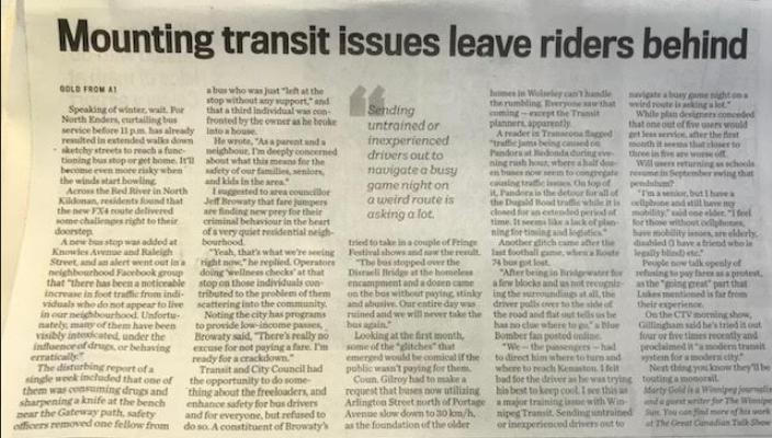 “There’s really no excuse for not paying a fare. I’m ready for a crackdown.”
I suggested to <a href="/jbrowaty/">Jeff Browaty</a>  that fare jumpers are finding new prey for their criminal behavior in the heart of a quiet NK neighborhood. ”Yeah, that’s what we’re seeing right now."
winnipegsun.com/opinion/gold-n…