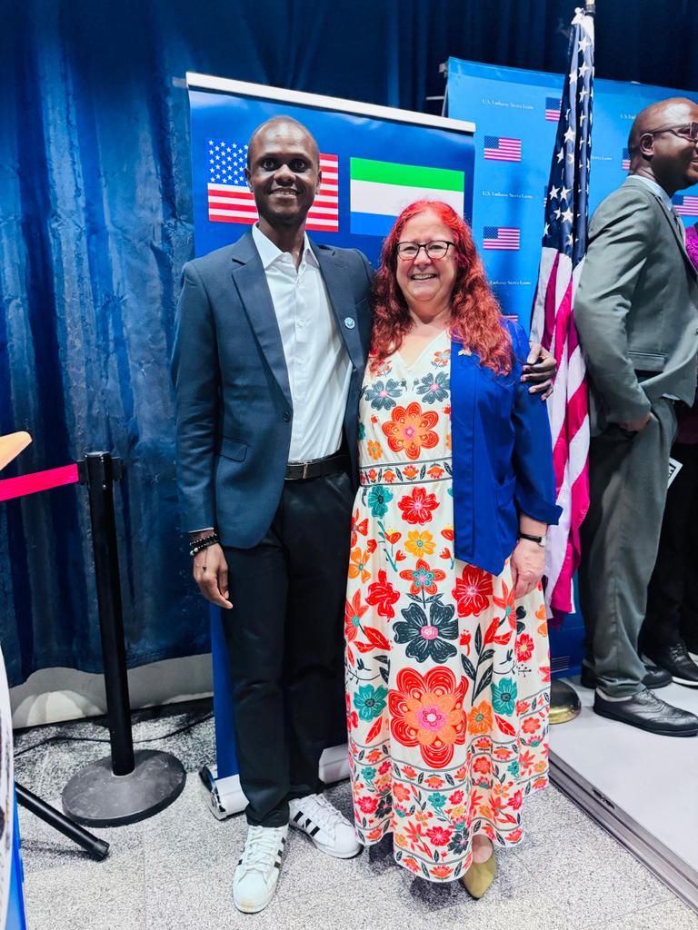 At  the Alumni Impact Awards Ceremony and Cocktail Reception at the US Embassy in Freetown. 
Thanks to the United States Embassy and the Sierra Leone United States Alumni Association for the invite. 
I can't wait to join the alumnus network as an IVLP fellow  2025.