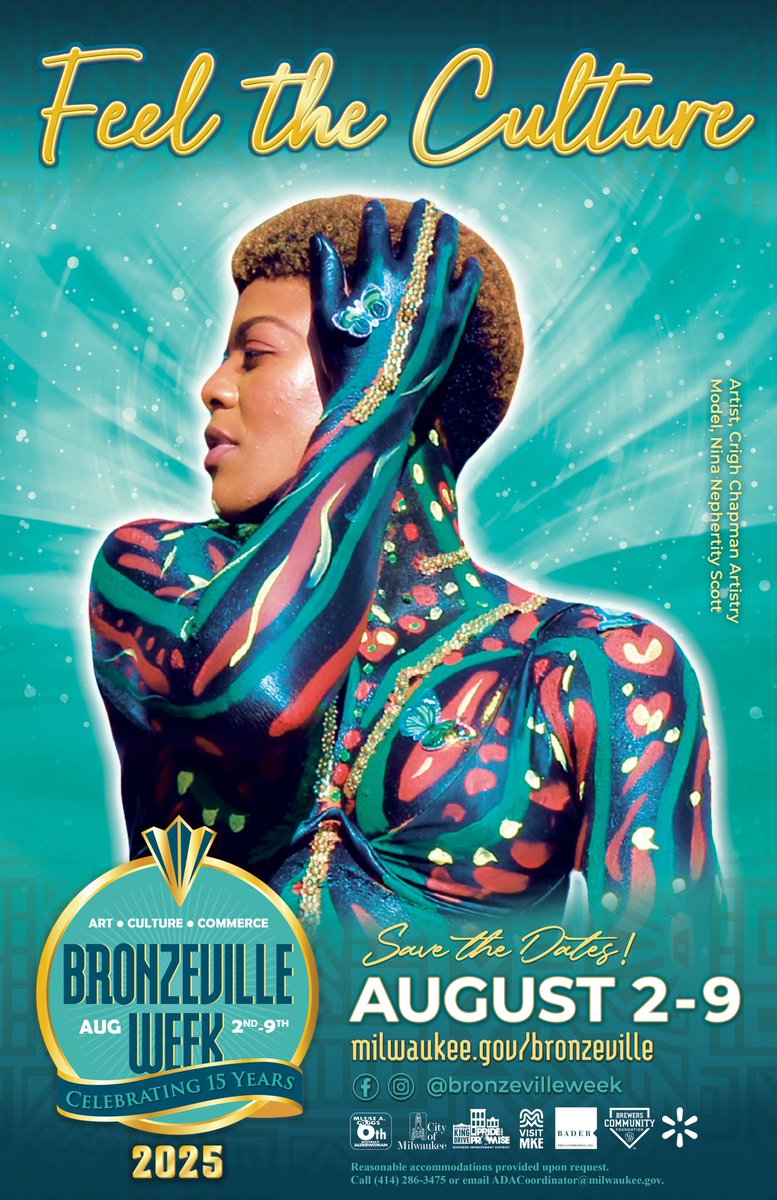 Bronzeville Week is back! Join us August 2-9 for a celebration of culture and community in Milwaukee's historic Bronzeville neighborhood. From music and entertainment to history and art, and everything in between, there's something for everyone. Details at milwaukee.gov/bronzeville