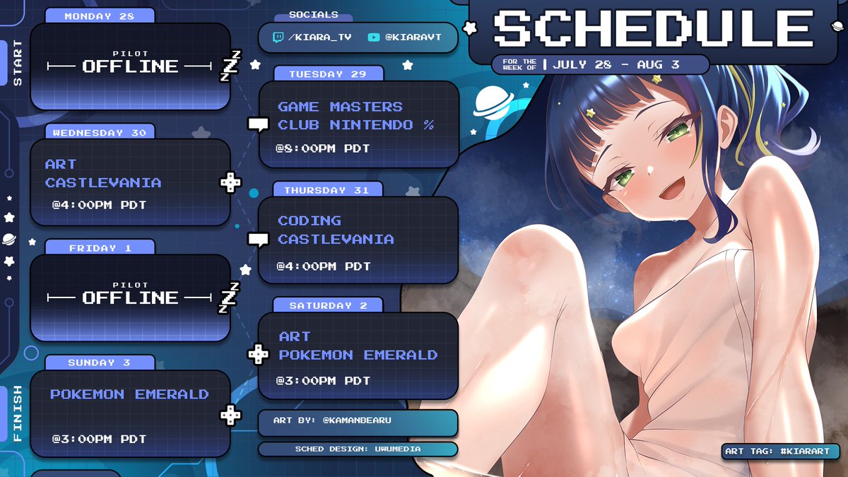 What's THAT?!?!? A Kiara Schedule!?!?