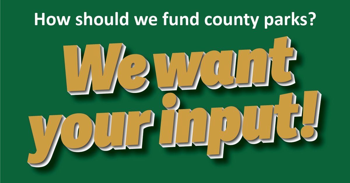 The county is reviewing how to fund the park &amp; trail system in a way that is fair, efficient, and financially sustainable. Your feedback will help shape decisions about vehicle permit fees &amp; other potential funding options. Share your feedback before 9/7: bit.ly/47dAQHg