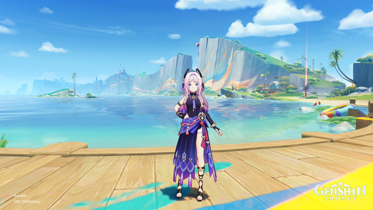 kuruphi's tweet image. Clic ! Partagez mes photos de vacances !↓ 🎁 N'oubliez pas de récupérer le cadeau de la part de l'asha :hoyo.link/aErOmQJ4O Code d'échange :NSXD6FDNHCS5 #EasybreezeHolidayResort #GenshinImpact5ꓸ8 #GenshinImpact