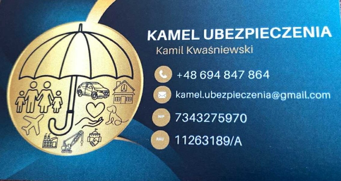 Giełdowy Wilk (@gieldowy_wilk) on Twitter photo Jeśli potrzebujesz ubezpieczyć:
🚗 auto,
🏠 dom lub mieszkanie,
🧬 zdrowie i życie,
🚛 flotę pojazdów,
🚧 maszyny budowlane,
🏗️ inwestycje bud-mon,
🌾 gospodarstwo rolne, uprawy,
⚡ zieloną energię,
✈️ wakacje,
💼 a nawet OC zawodowe
📞 694847864
kamel.ubezpieczenia@gmail.com Jeśli potrzebujesz ubezpieczyć:
🚗 auto,
🏠 dom lub mieszkanie,
🧬 zdrowie i życie,
🚛 flotę pojazdów,
🚧 maszyny budowlane,
🏗️ inwestycje bud-mon,
🌾 gospodarstwo rolne, uprawy,
⚡ zieloną energię,
✈️ wakacje,
💼 a nawet OC zawodowe
📞 694847864
kamel.ubezpieczenia@gmail.com