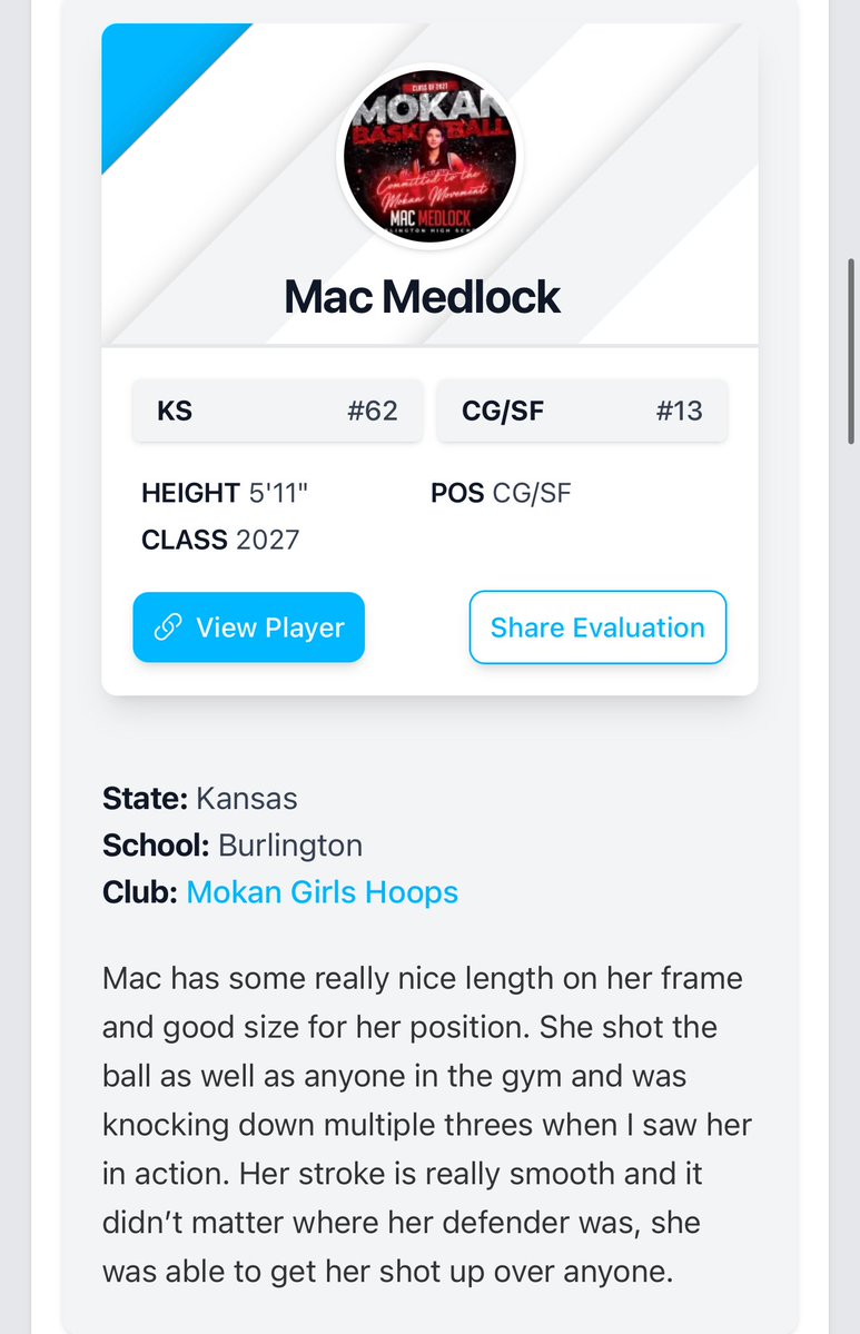 Atta kid <a href="/macmedlock22/">macmed22</a>! That stroke didn’t come from nowhere! Hundreds of hours in the gym and thousands of shots put up have made it what it is! Hard work pays off!