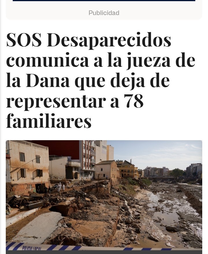 Sara Martin ♥️🇪🇦 (@saramurcia) on Twitter photo Me he quedado muy sorprendida al ver que una de las dos únicas asociaciones que ha recibido hoy <a href="/NunezFeijoo/">Alberto Núñez Feijóo</a> es SOS Desaparecidos que dejó de representar a víctimas de la DANA en abril.¿Que paripé tan infame es este? Me he quedado muy sorprendida al ver que una de las dos únicas asociaciones que ha recibido hoy <a href="/NunezFeijoo/">Alberto Núñez Feijóo</a> es SOS Desaparecidos que dejó de representar a víctimas de la DANA en abril.¿Que paripé tan infame es este?