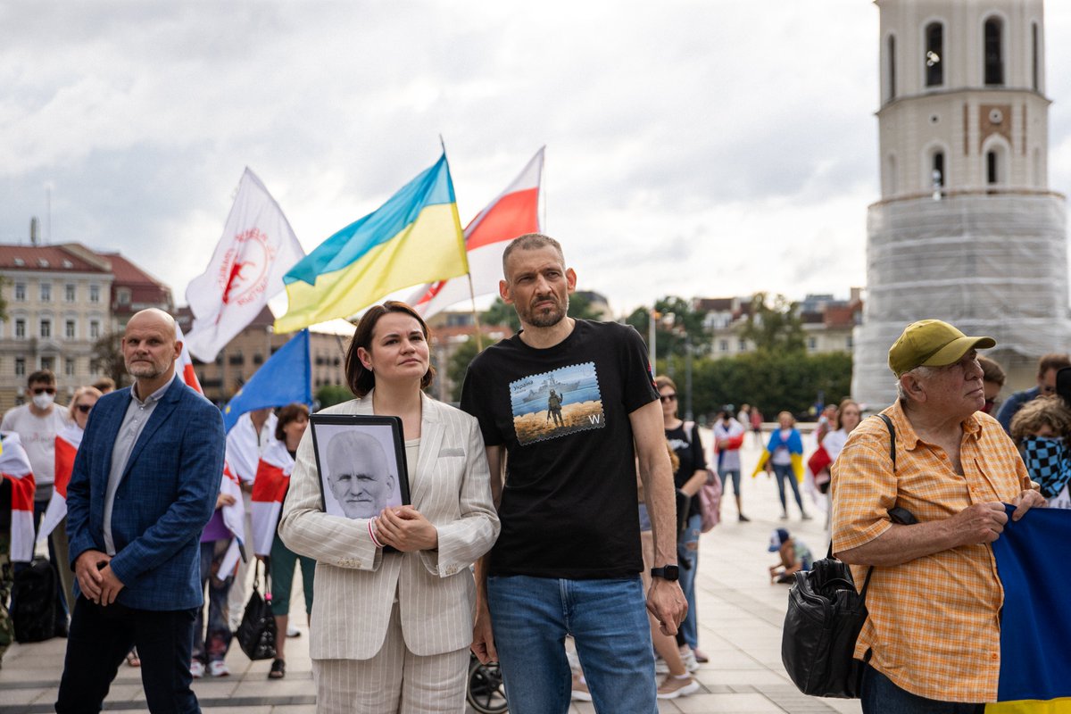 Together, we stand in solidarity with Ukraine 🇺🇦 – with Lithuanians and fellow Belarusians, in the heart of Vilnius 🇱🇹. Because peace in Ukraine means peace in Europe.