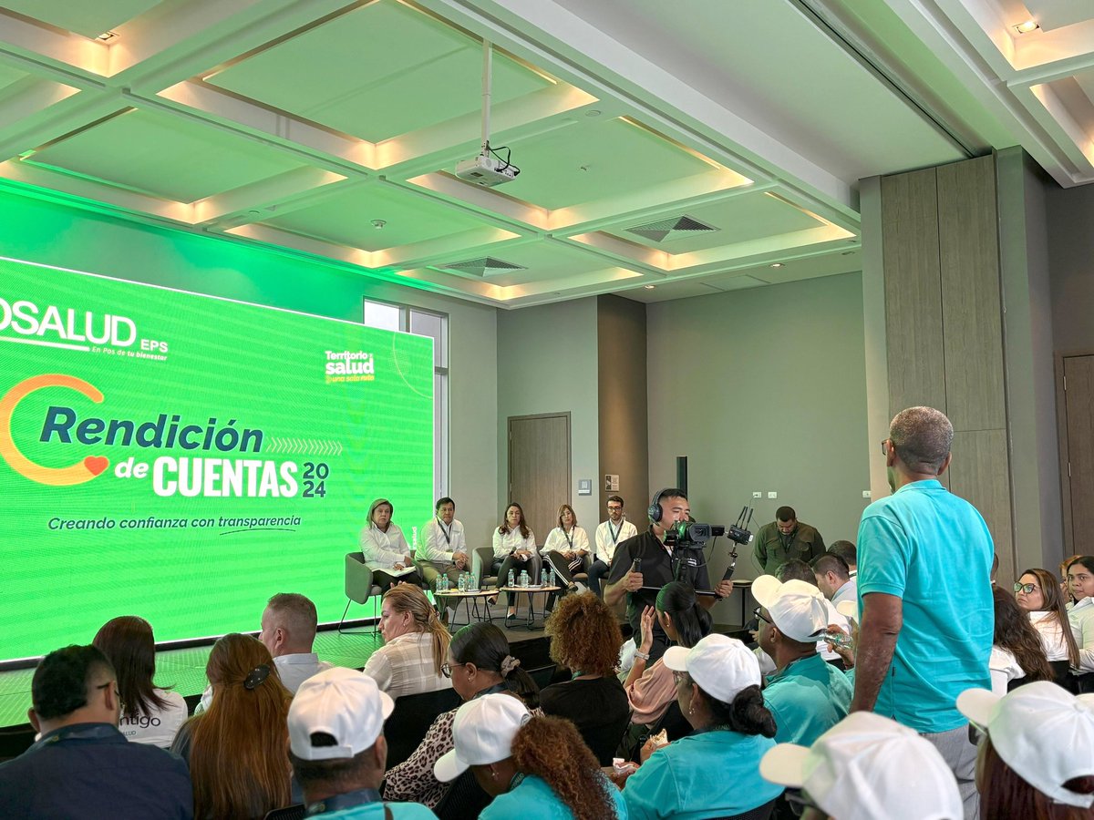 Coosalud_'s tweet photo. Así se vivió la rendición de cuentas de Coosalud – vigencia 2024.
Compartimos algunos de los momentos más destacados de este espacio de diálogo y transparencia.
Más de 300 personas, entre asistentes virtuales y presenciales, nos acompañaron en esta jornada. https://t.co/7ZIBZ2bpCk