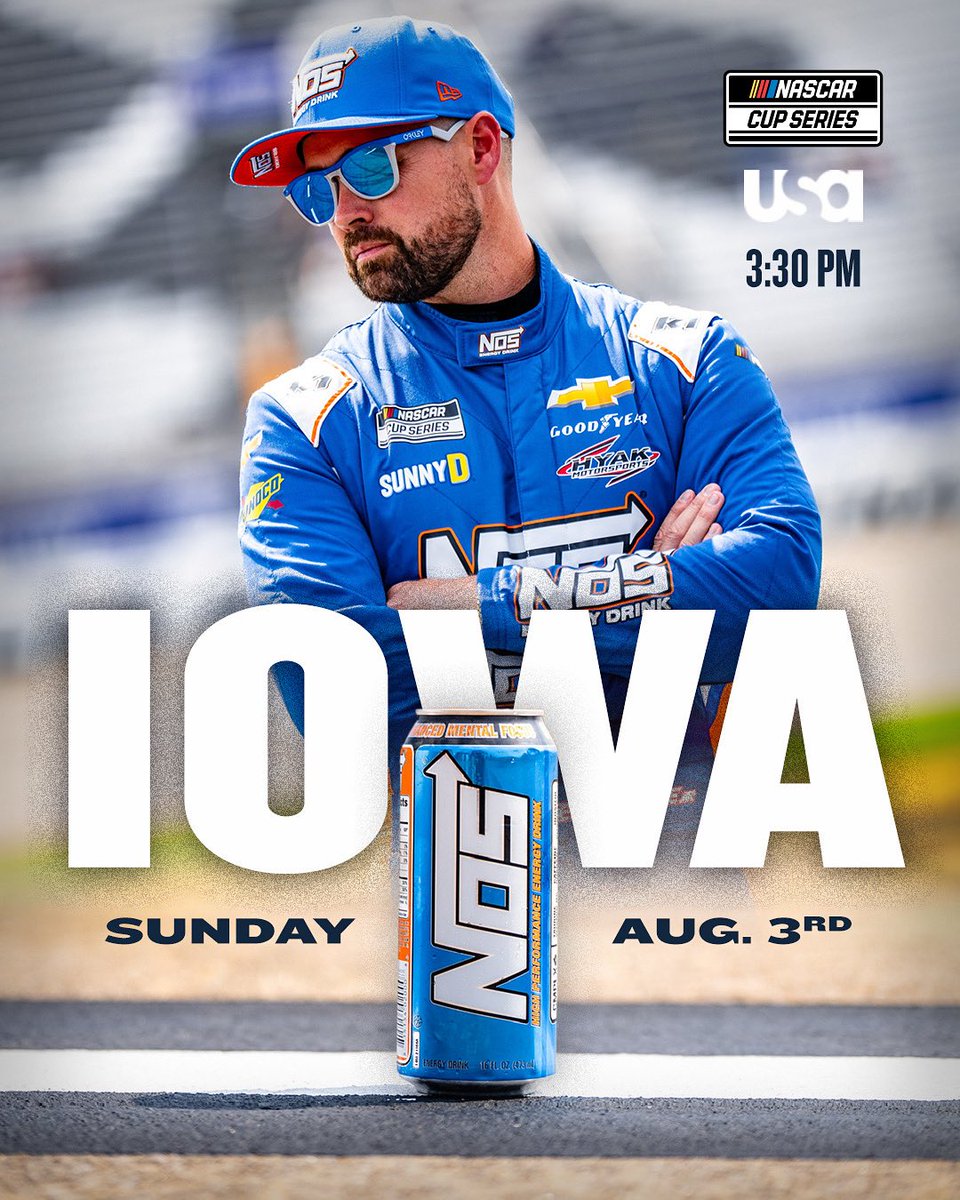 Stoked to have <a href="/NosEnergyDrink/">NOS Energy Drink</a> back on the 47 this weekend at @IowaSpeedway! Let’s get after it 👊

Tune in on <a href="/USANetwork/">USA Network</a> 📺