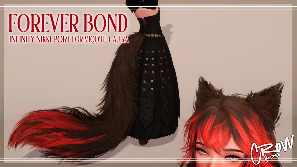 Speedrun B)

                   ⋆✦ Forever Bond ✦⋆
                🤍InfNik ear+tail port!🤍
            🖤Links + details in replies🖤
 🖤🤍Retweets always appreciated!🤍🖤