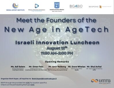 Discover the future of aging at The New Age in AgeTech LA! This event highlights Israeli startups creating innovations for longer, healthier, and more connected lives.

📍 Los Angeles
🗓Aug 12, 11:30 AM–2 PM
🔗 docs.google.com/forms/d/e/1FAI…

#Innovation #Healthcare #Networking #Biotech