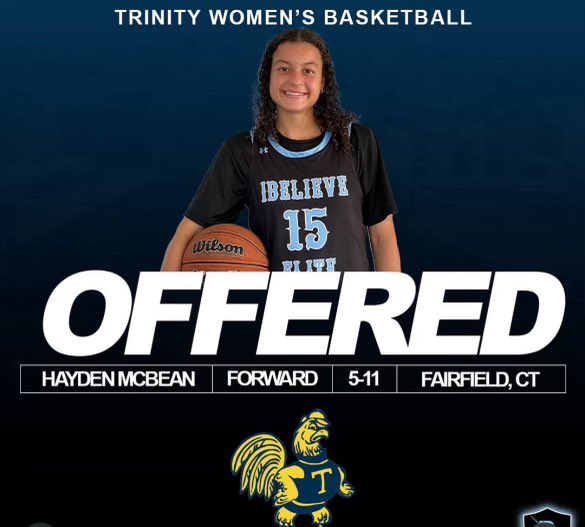 I’m thrilled to receive an offer to <a href="/trincollwbb/">Trinity College WBB</a> - thank you to <a href="/Coach_Maria4/">Maria Williamson</a> for the amazing opportunity!! <a href="/ibelieve_elite/">Ibelieveelite🎸</a>