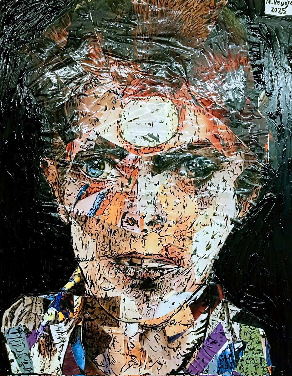 Nicholas Vaughan (@ndmvaughan) on Twitter photo David Bowie is the subject of my latest mixed media work. He was extremely famous and a  musical genius.
#mixedmedia #celebrity #mixedmediaartist #artist #artwork #portrait #artcollector #artistsoninstagram #collageart #davidbowie #bowie David Bowie is the subject of my latest mixed media work. He was extremely famous and a  musical genius.
#mixedmedia #celebrity #mixedmediaartist #artist #artwork #portrait #artcollector #artistsoninstagram #collageart #davidbowie #bowie