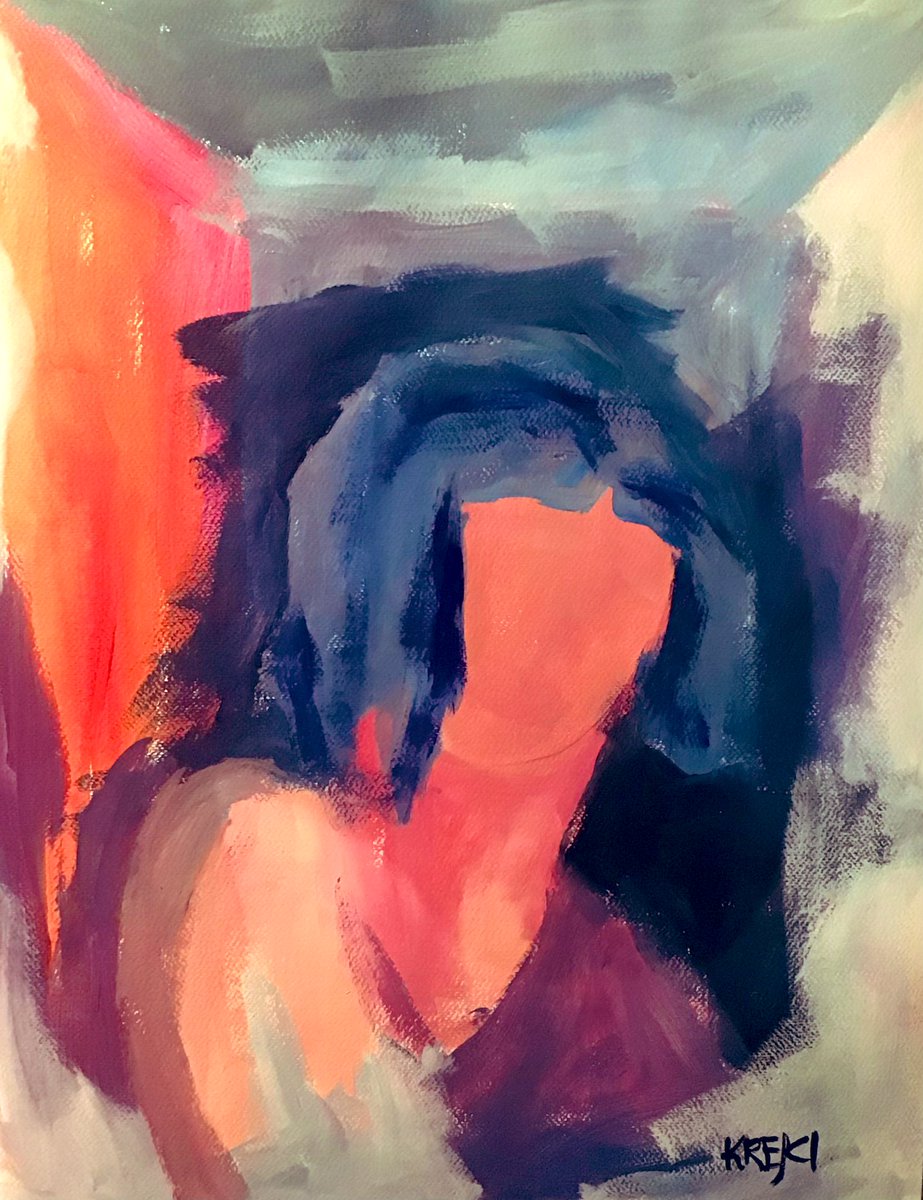 paintwithrick's tweet photo. KREJCI abstract Art #originalart #style #krejci #abstract #18X24 #painting #abstractportraits https://t.co/mAG1T4ZWrY