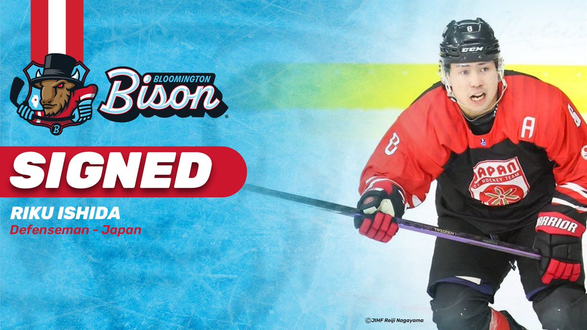 Join us in giving a warm welcome to our newest Bison, Riku Ishida! 🦬 🇯🇵

🔗bloomingtonbisonhockey.com/news/2025/07/b…